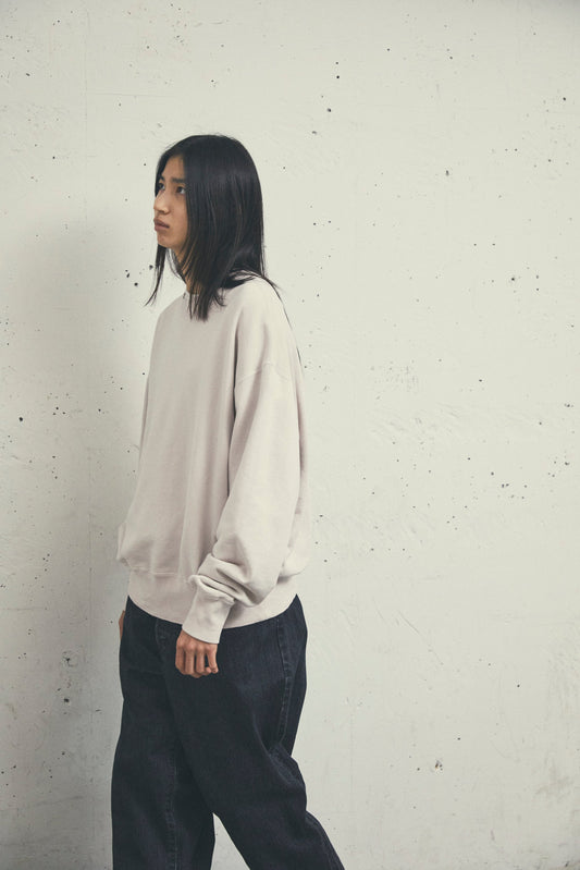 USED DYED CREW NECK SWEAT light pink
