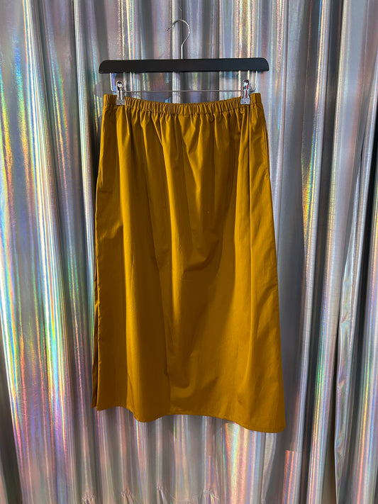 Skirt Pencil XL curry cotton