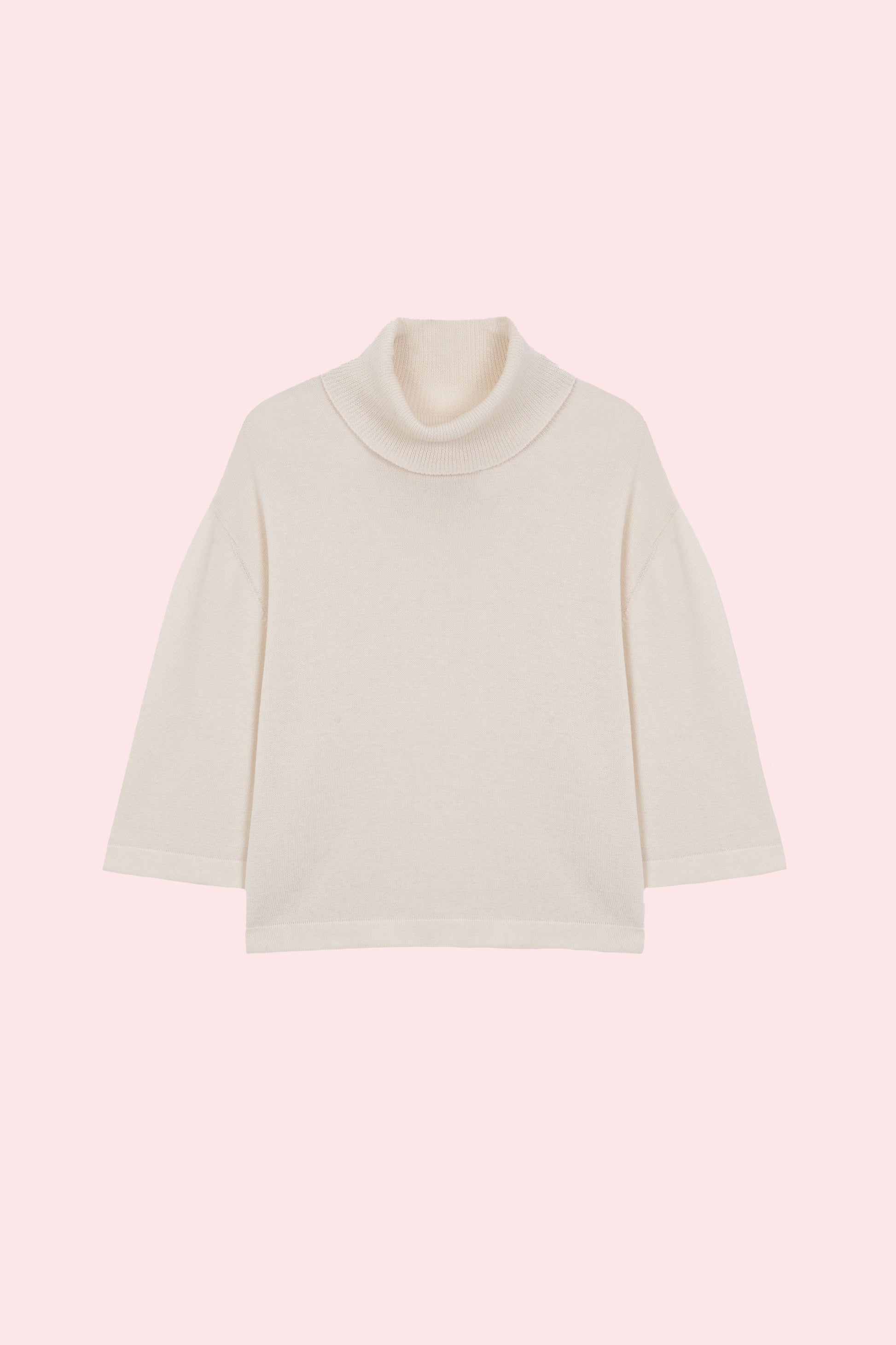 Cordera cotton & cashmere turtleneck sweater natural product front