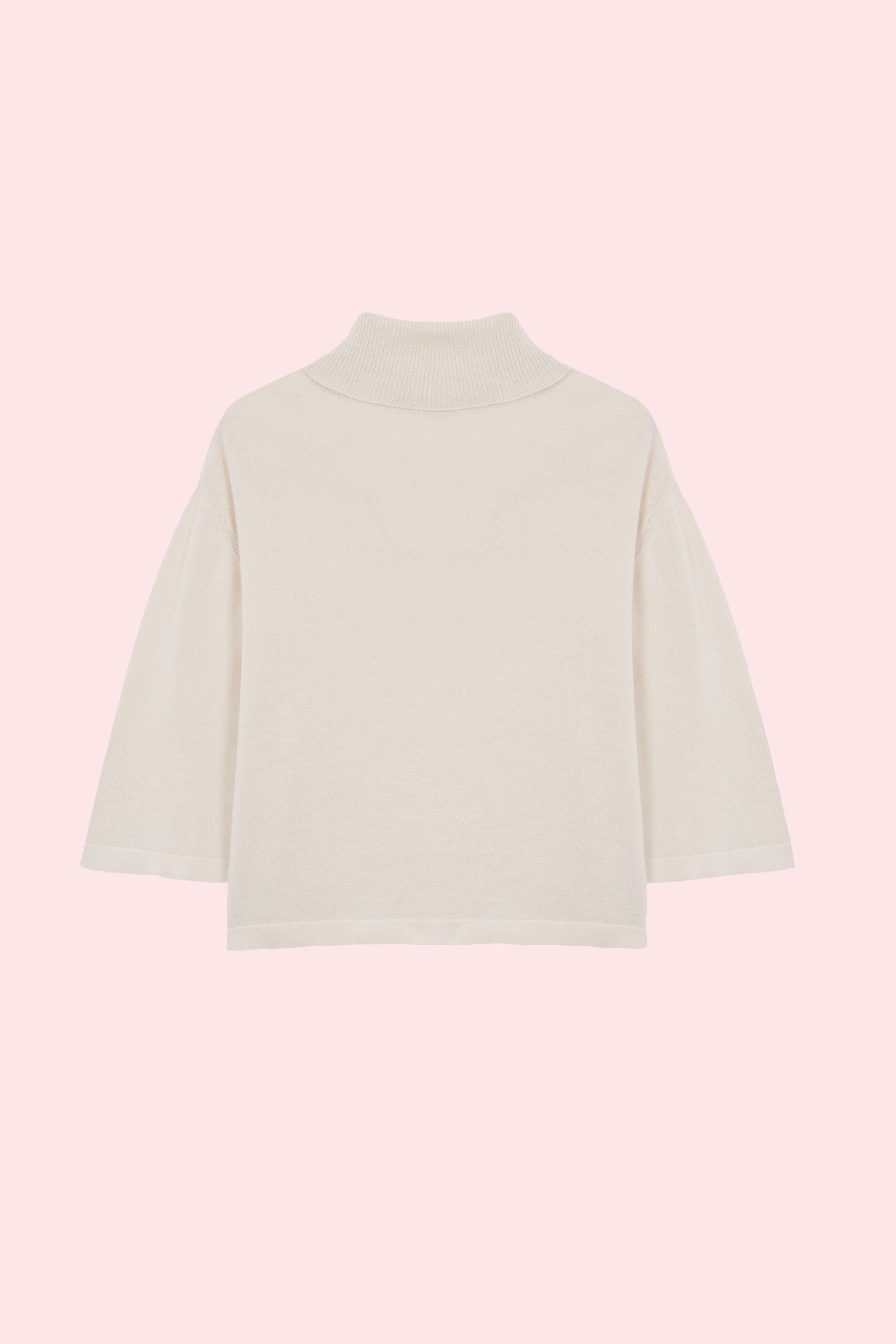Cordera cotton & cashmere turtleneck sweater natural product back