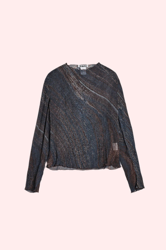 slim fit longsleeve Simple martian flow print