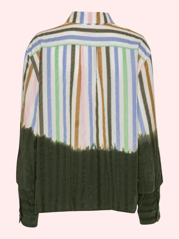 Blousse Shirt - DipDye Stripes