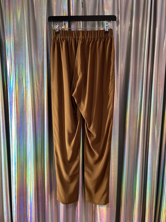 Pants 42 brown silk