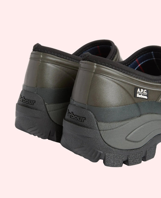 BARBOUR X A.P.C. CLOGS