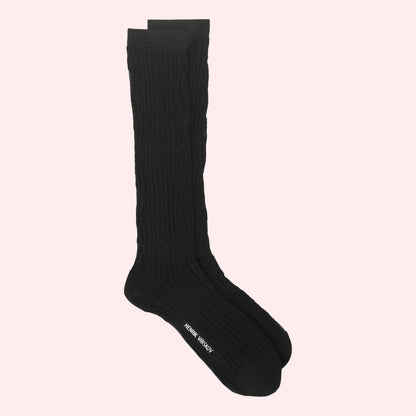 femme socks Loose ends black blurry lines