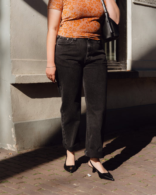 Easy jeans chipped black