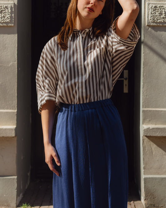 top Timila brown stripe