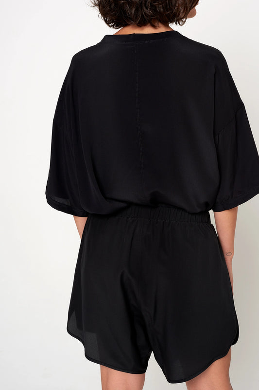 shorts Boxer black silk