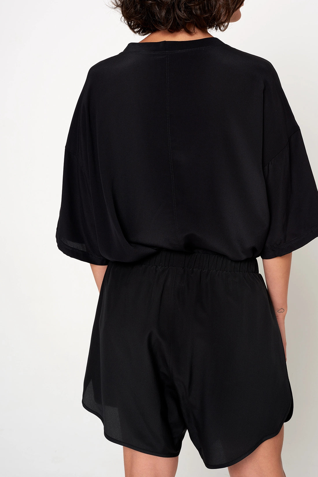 shorts Boxer black silk