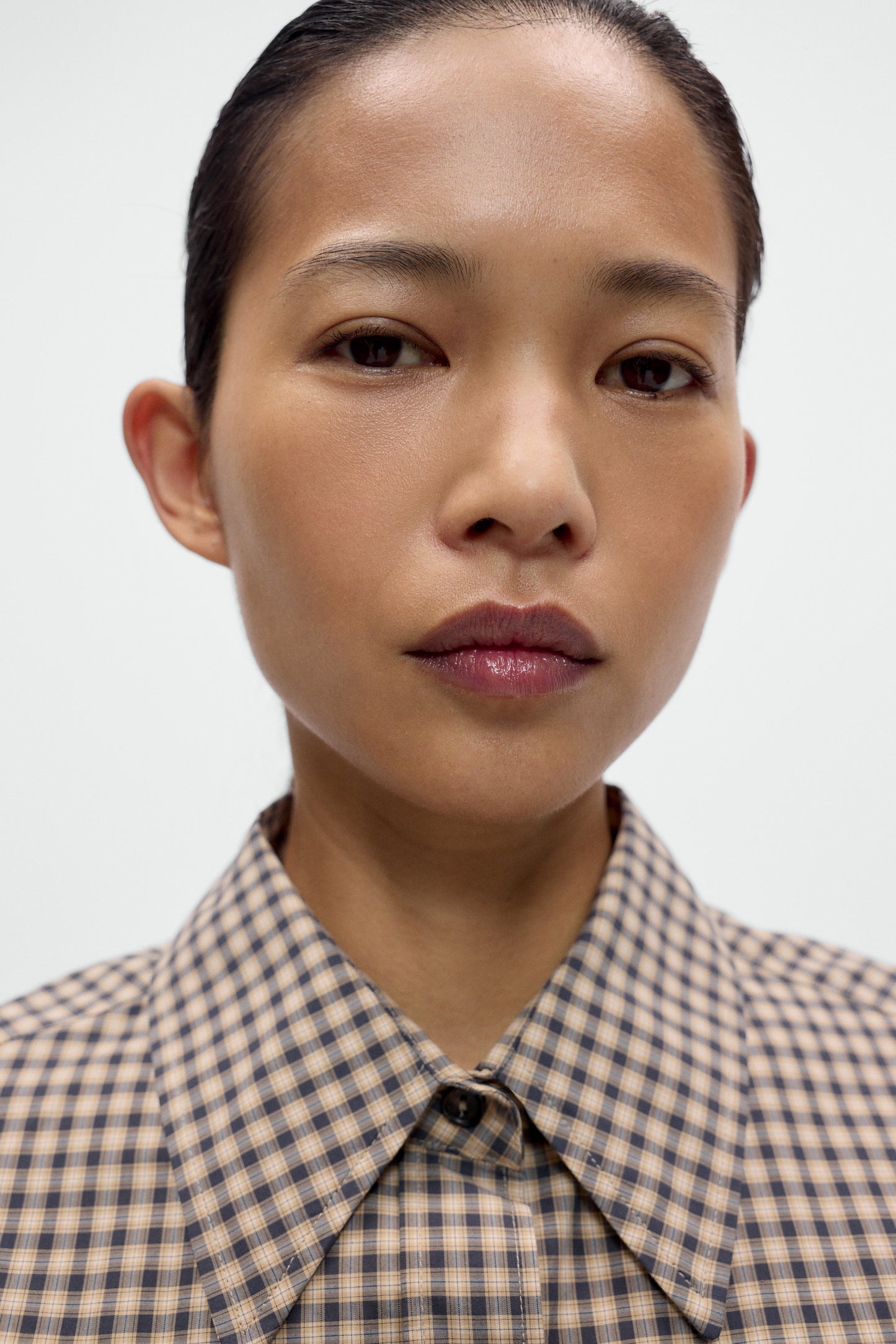 CHECKED BOMBER SHIRT Black/Orange
