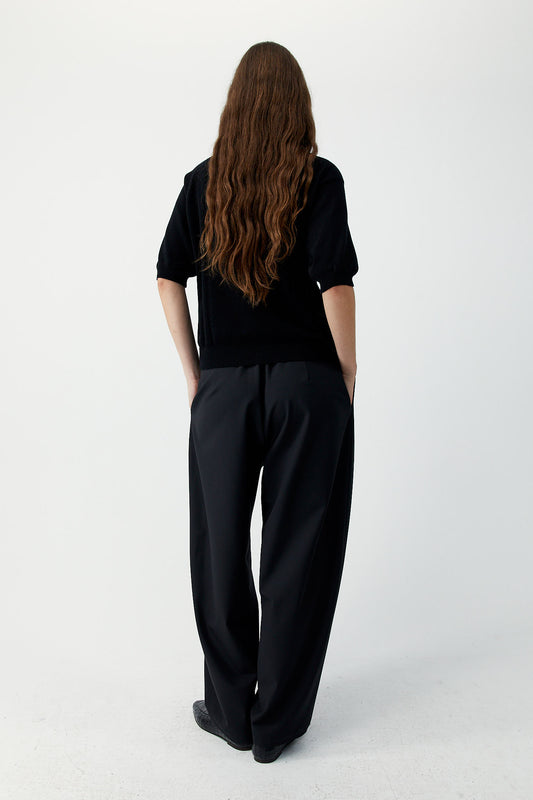ORGANIC COTTON COLORBLOCK POLO Black