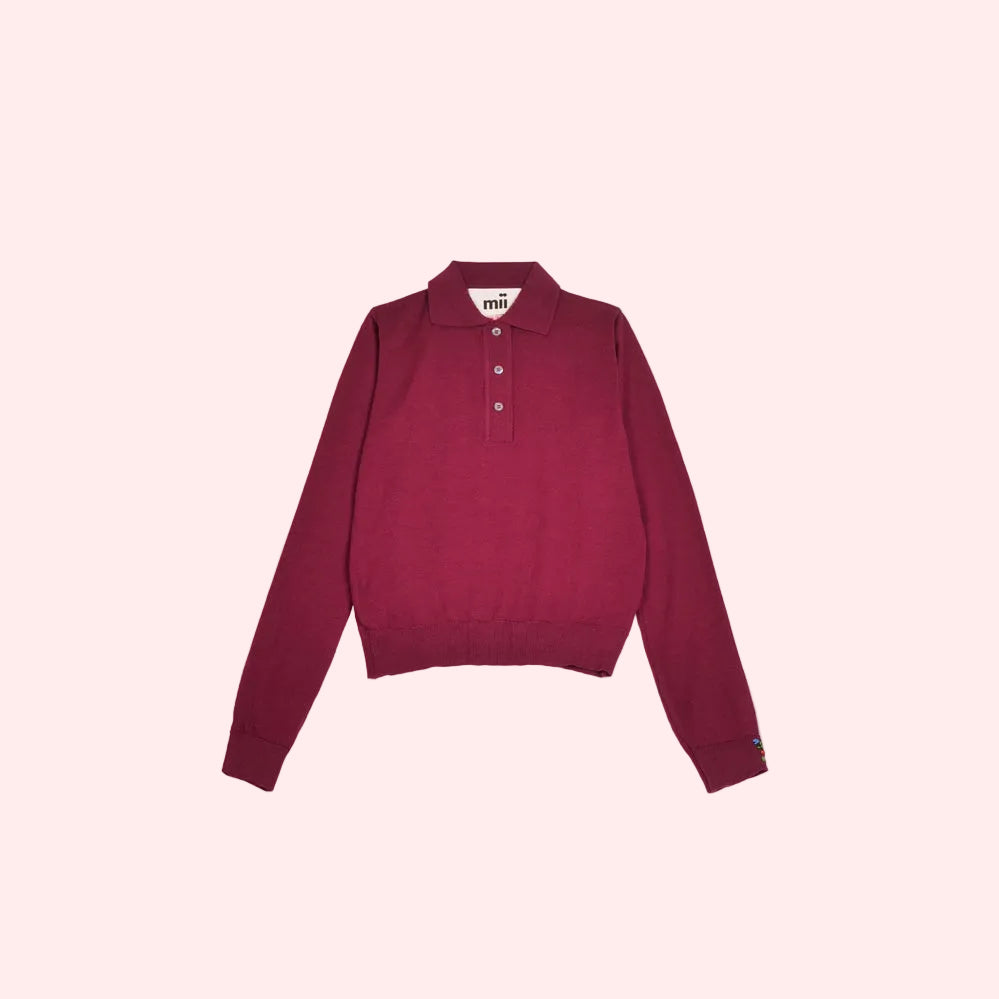 SWEATER POLO LES UNIS BORDEAUX