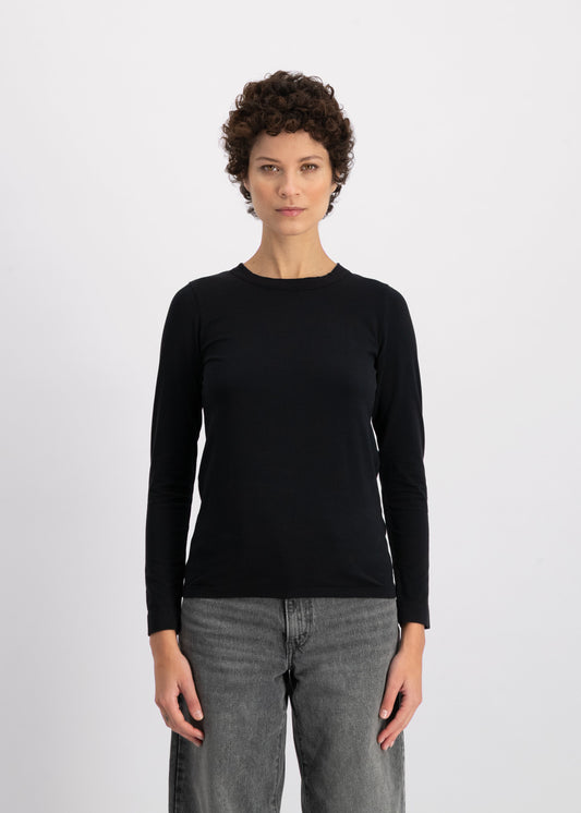 crew-neck longsleeve The Nora essential black