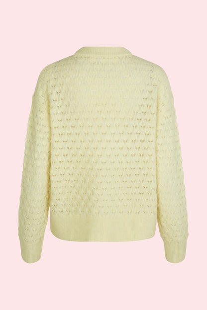 pointelle sweater Saanour pear sorbet