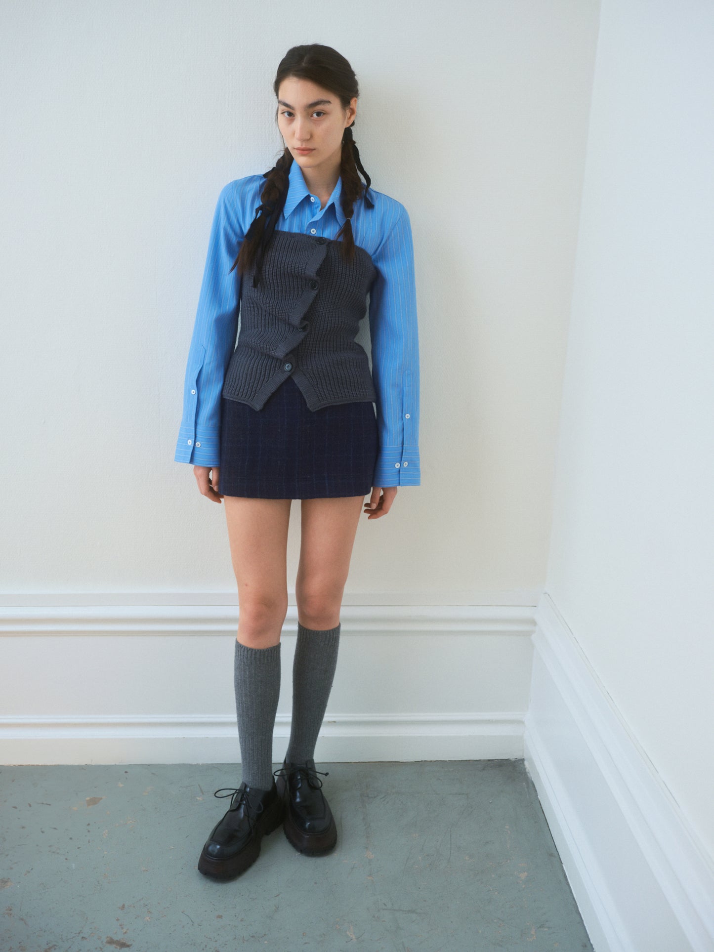 blouse SHAPE SHIRT FRESH BLUE STRIPE