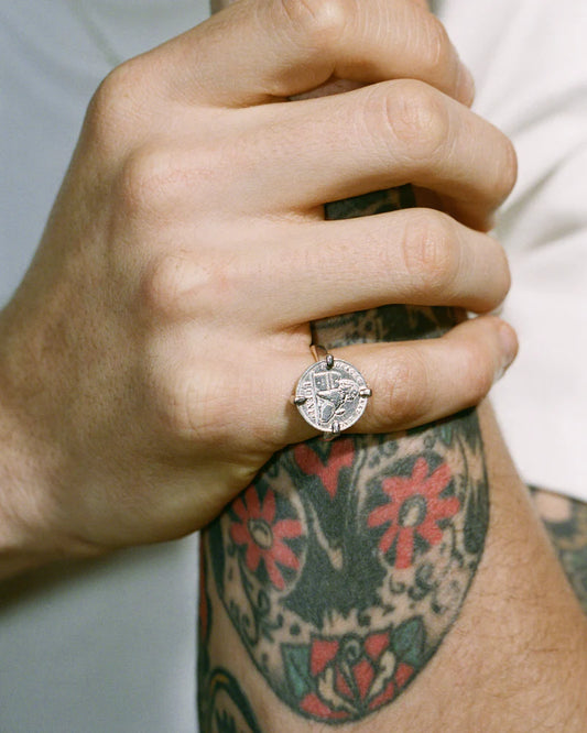 Wouters & Hendrix ring with coin in silver