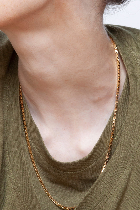 necklace Venetian Wide gold-plated silver