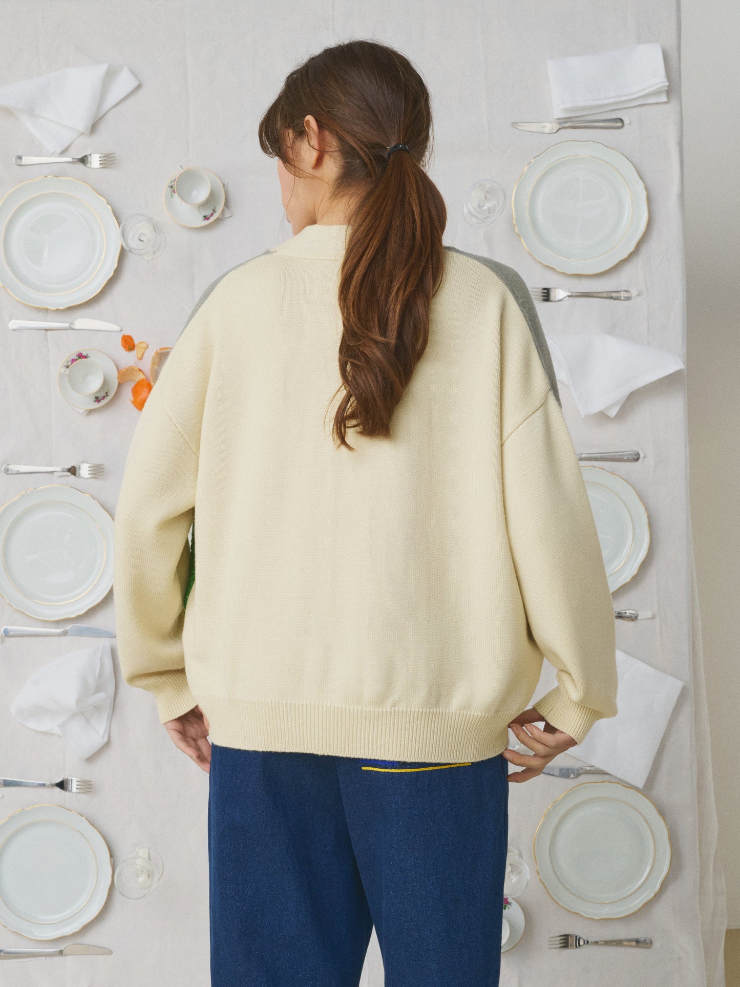 CARDIGAN BELLA LE POTAGER OFF WHITE