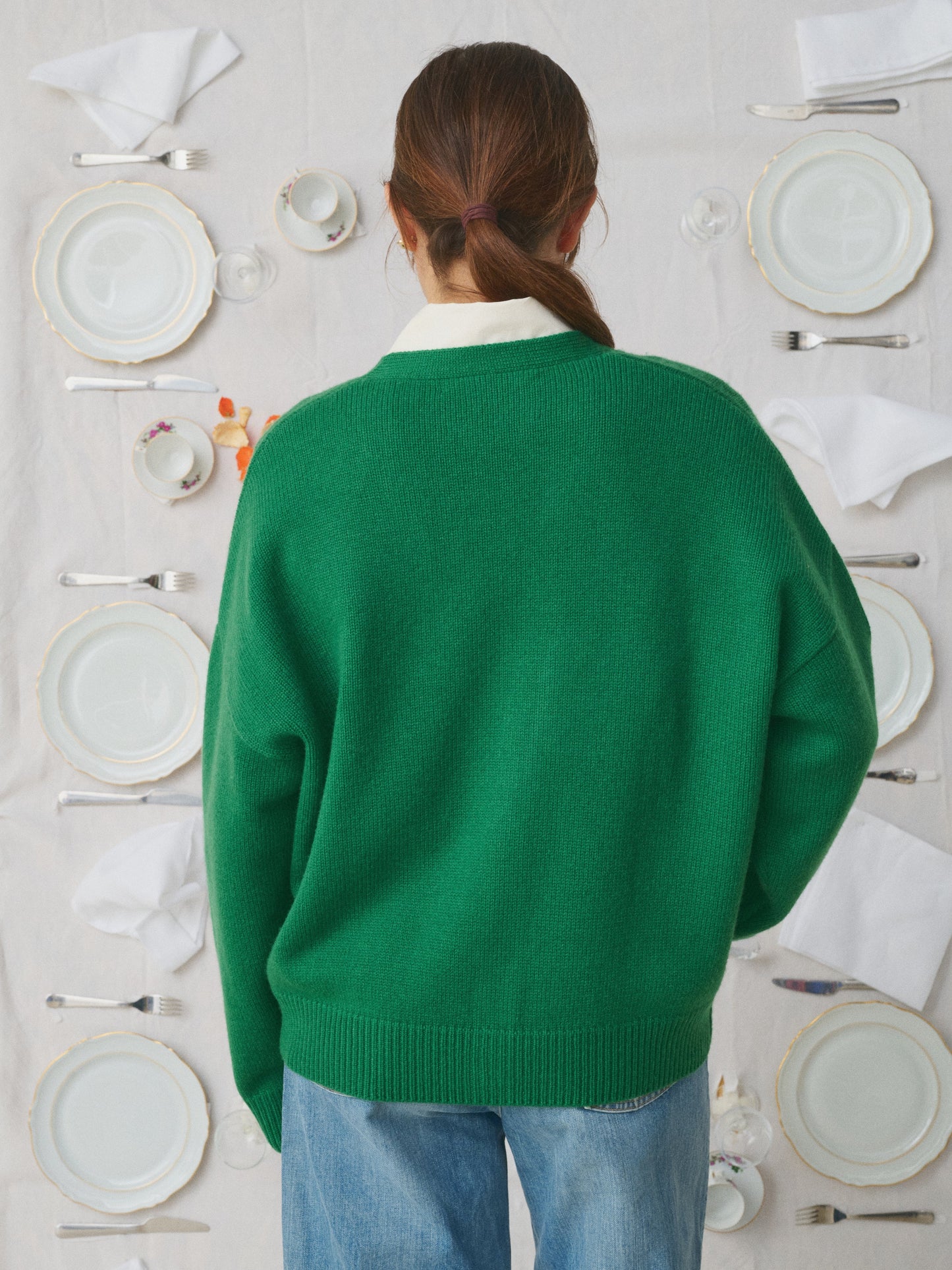 CARDIGAN BELLA LE POTAGER GREEN