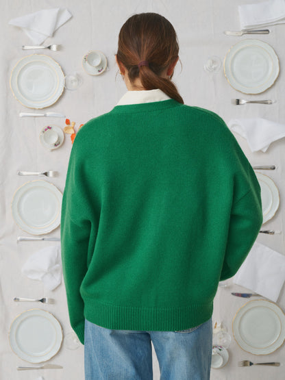 CARDIGAN BELLA LE POTAGER GREEN