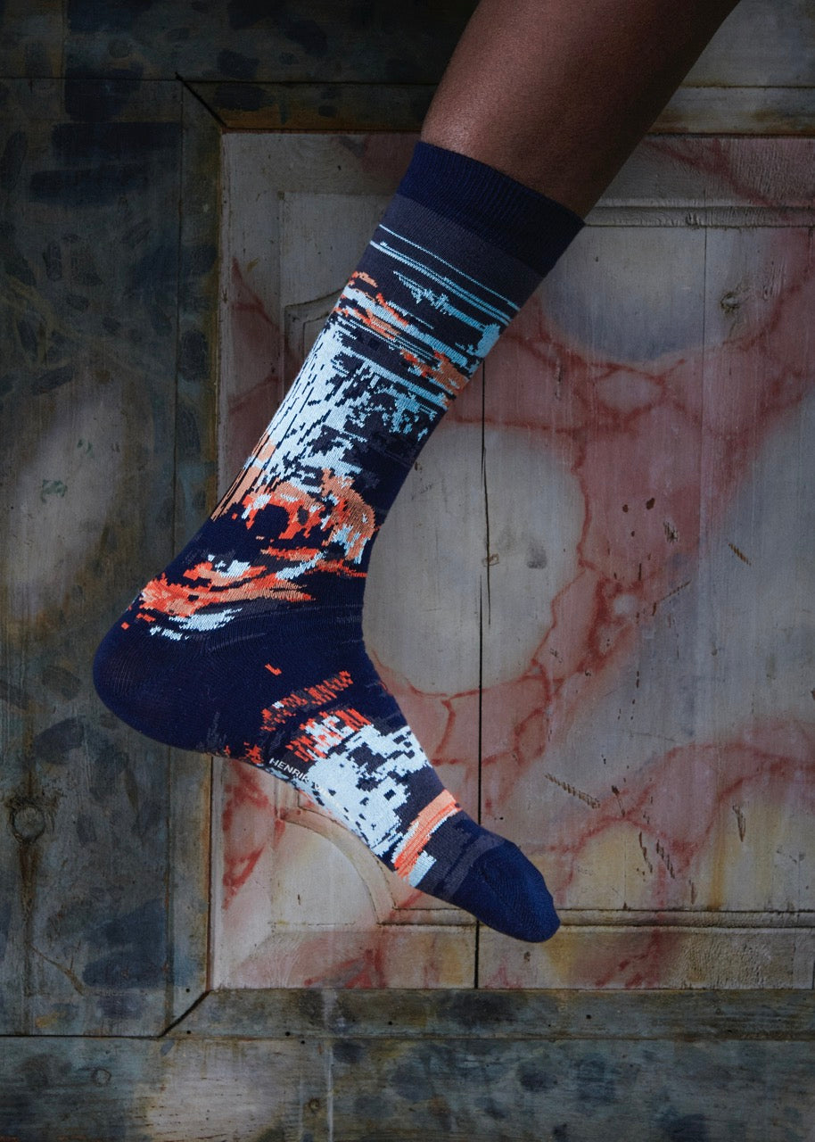 Foxy Socks Navy Foxy