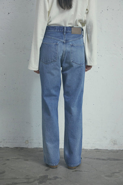 jeans Split Panel wash 002 light indigo