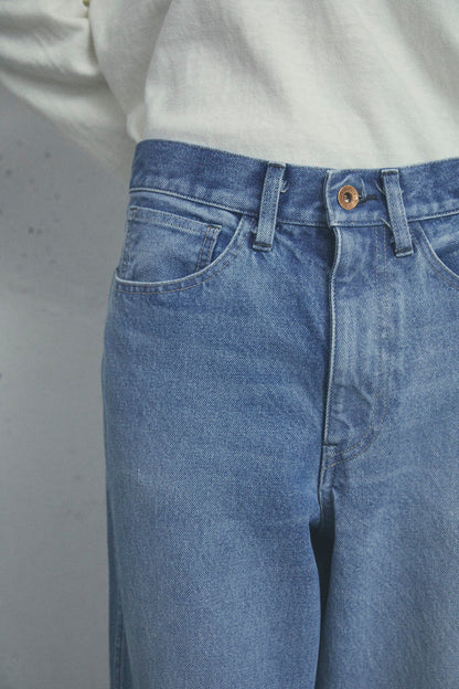 jeans Split Panel wash 002 light indigo