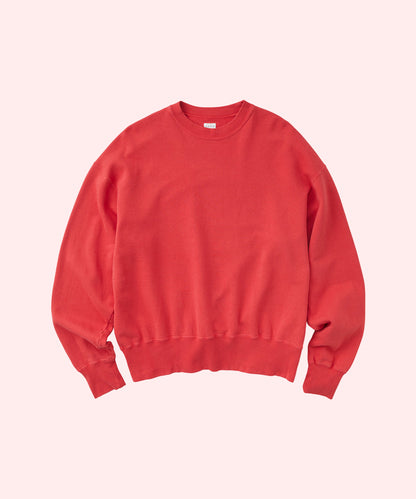 USED DYED CREW NECK SWEAT red