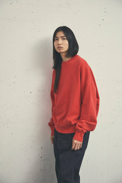 USED DYED CREW NECK SWEAT red