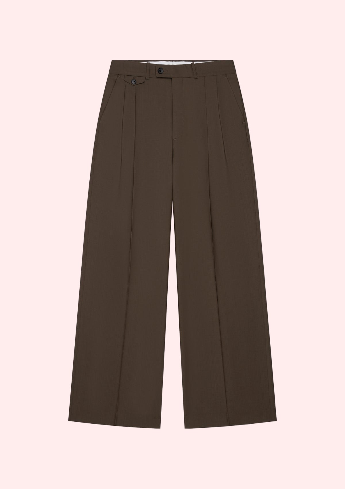 PLEATED TROUSERS BROWN