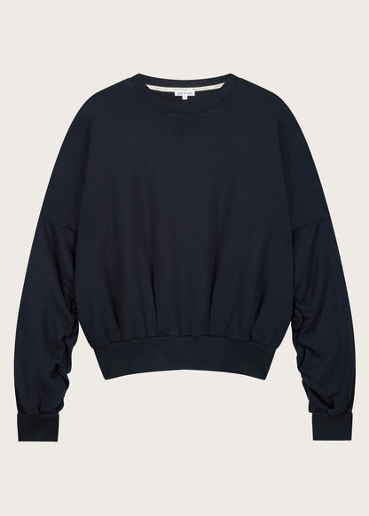 cropped balloon sweater The Blake navy