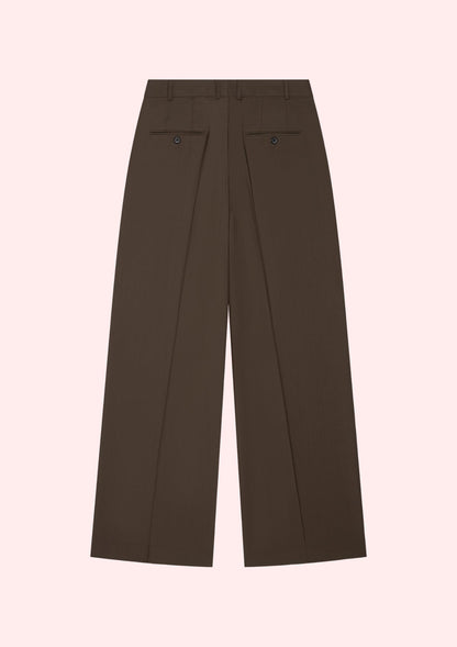 PLEATED TROUSERS BROWN