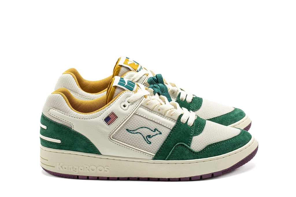 Kangaroos sneaker HOT SHOT LO VARSITY evergreen/cream side