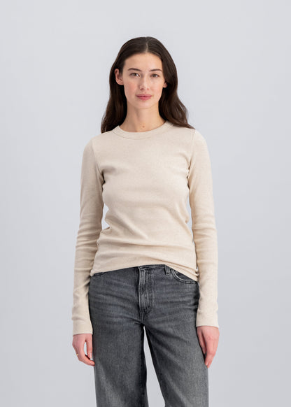 crew-neck longsleeve The Ella beige melange