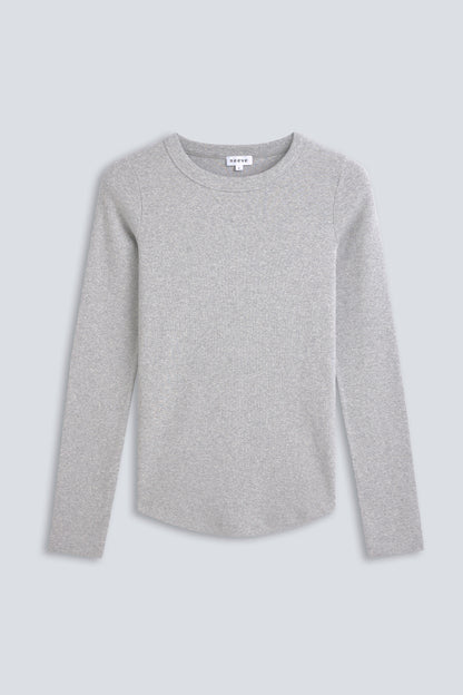 crew-neck longsleeve The Ella grey melange