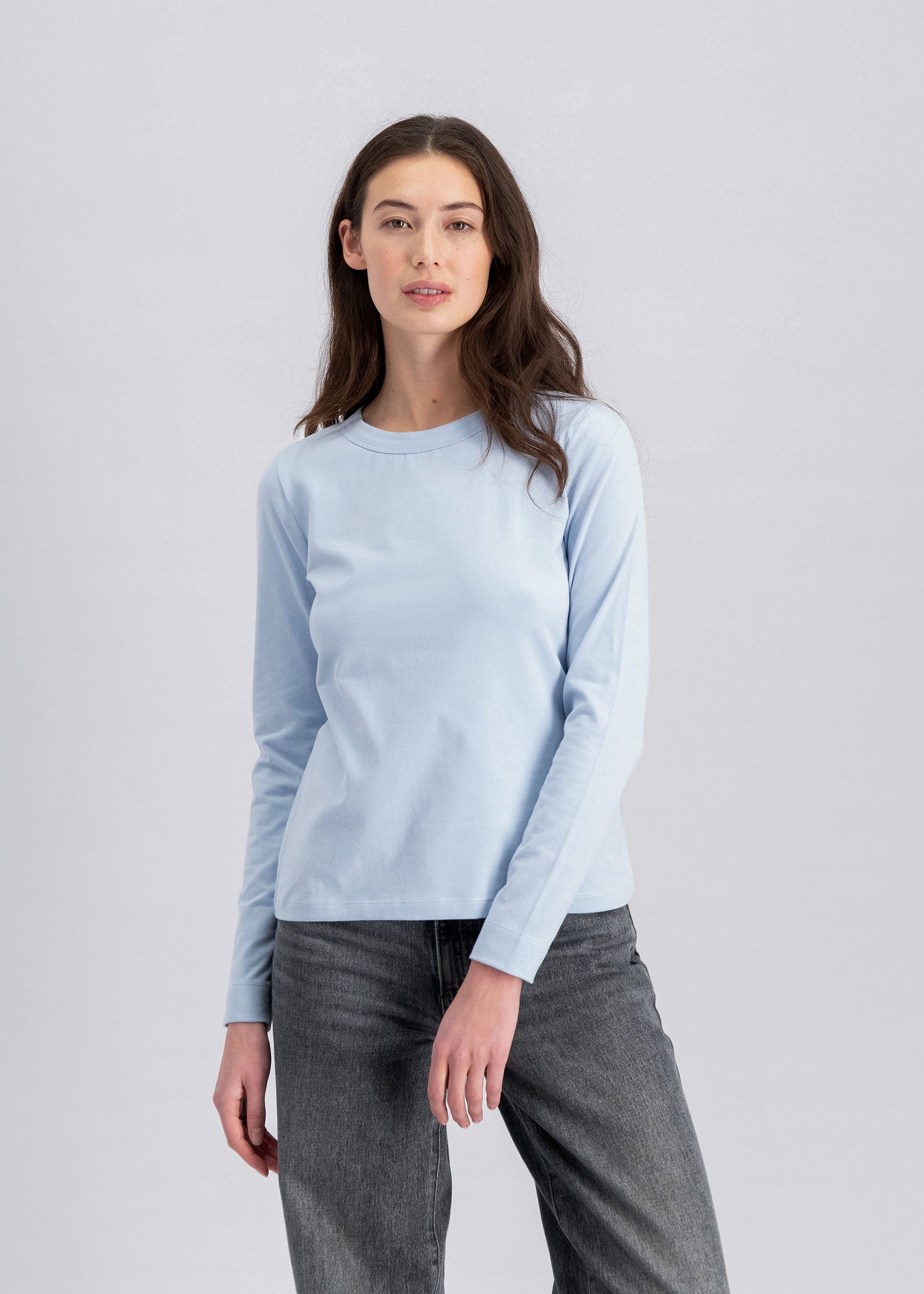 crew-neck longsleeve The Nora blue fog