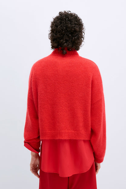 mohair sweater red