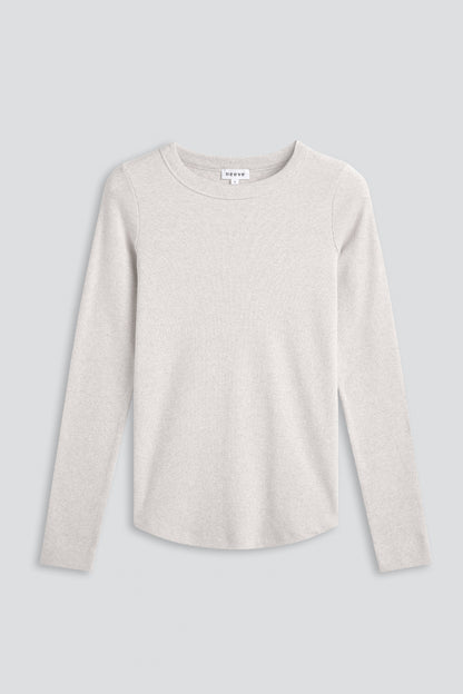 crew-neck longsleeve The Ella beige melange