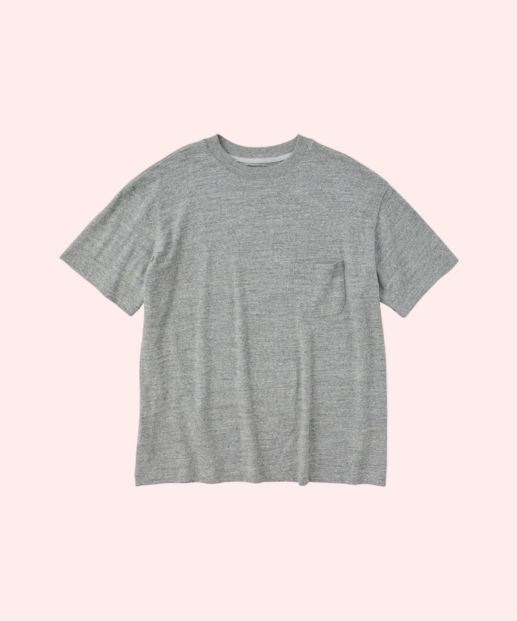 t-shirt BLOOM POCKET TEE HEATHER GREY