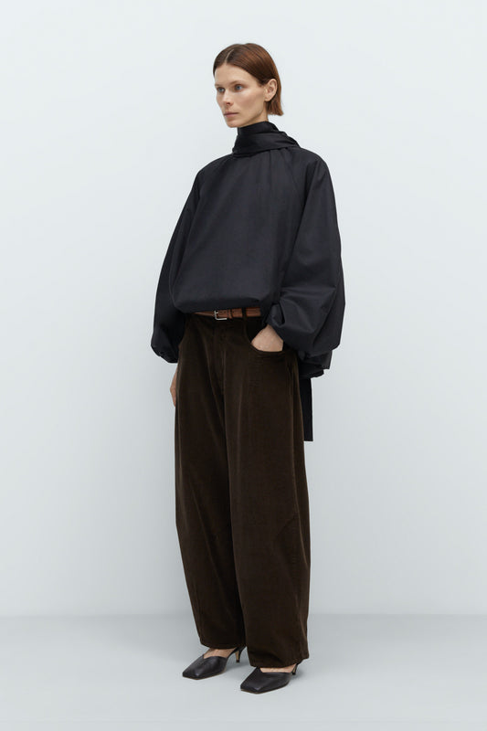 CORDUROY BAGGY PANTS BROWN