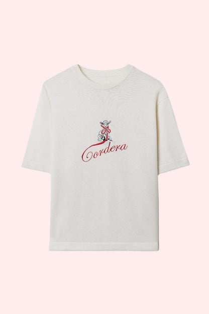 merino wool embroidered Cordera t-shirt