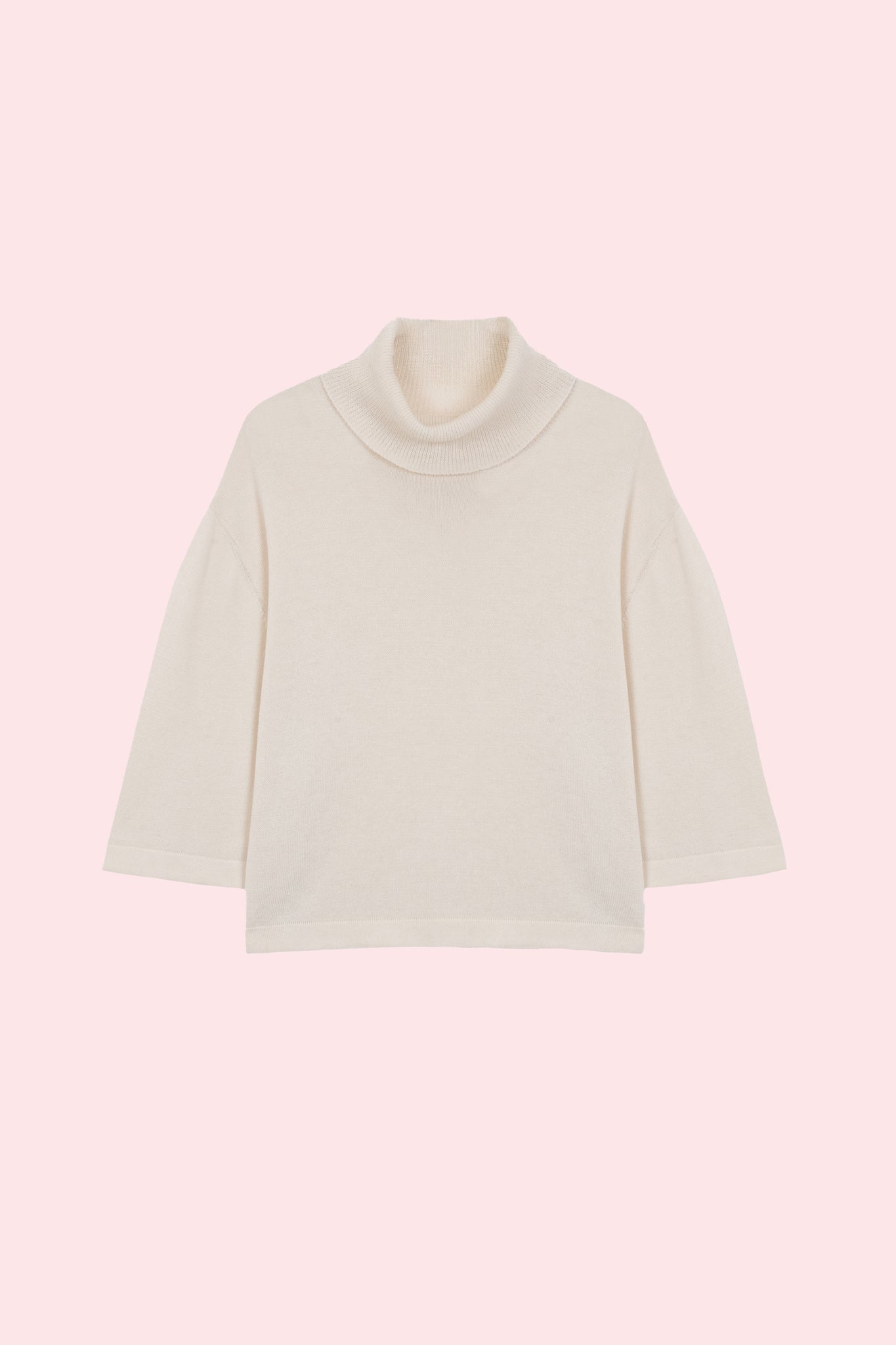 Cordera cotton & cashmere turtleneck sweater natural product front