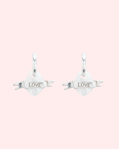 earrings LOVE silver