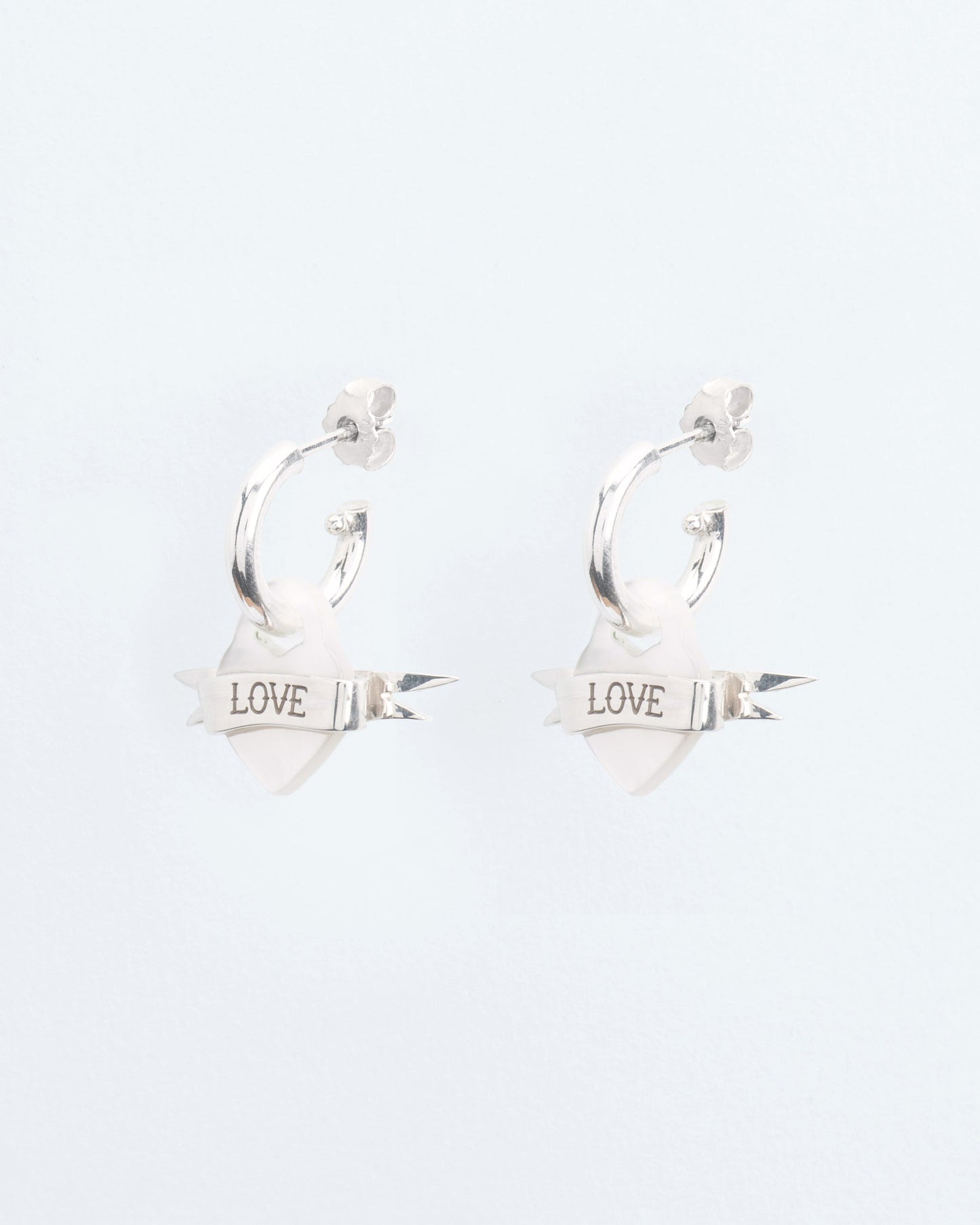 earrings LOVE silver
