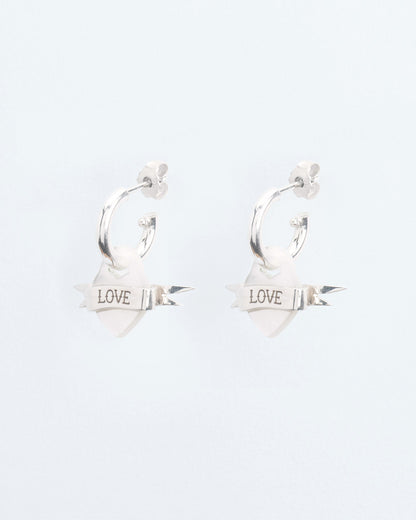 earrings LOVE silver
