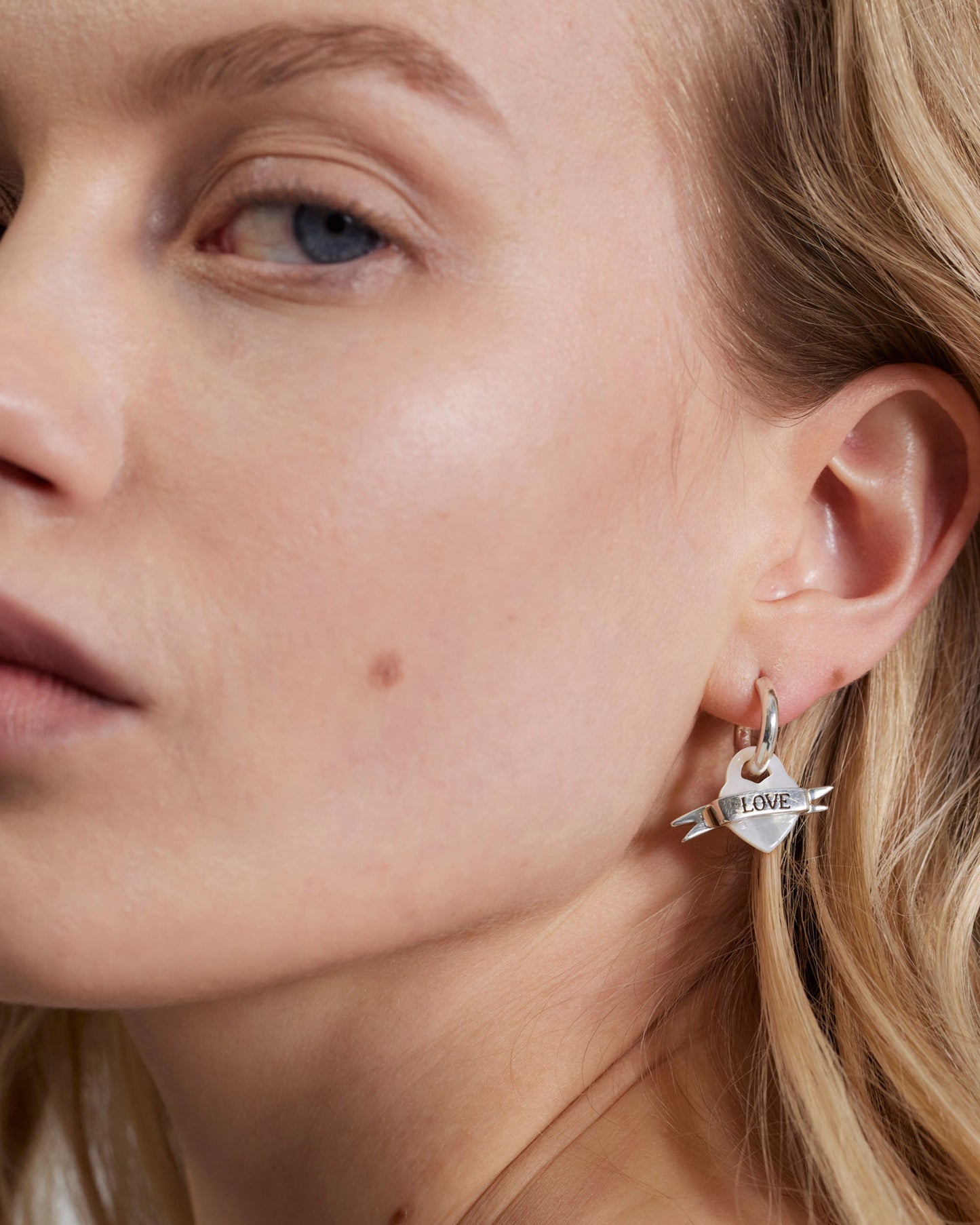 earrings LOVE silver