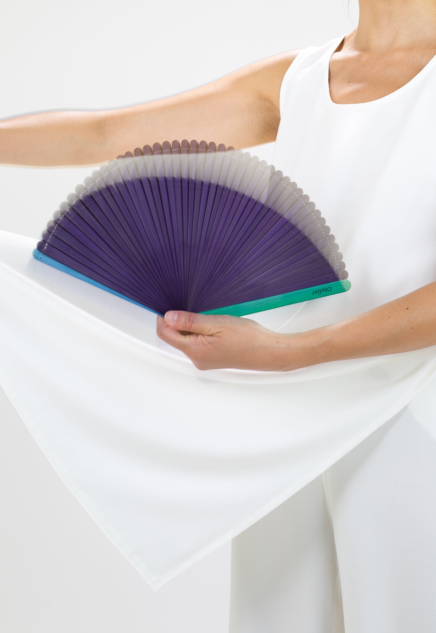 Colorblock Fan Blue Purple Green