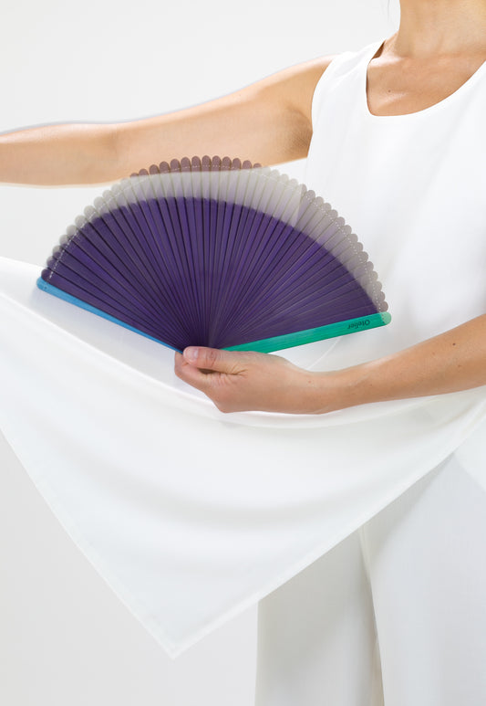 Colorblock Fan Blue Purple Green