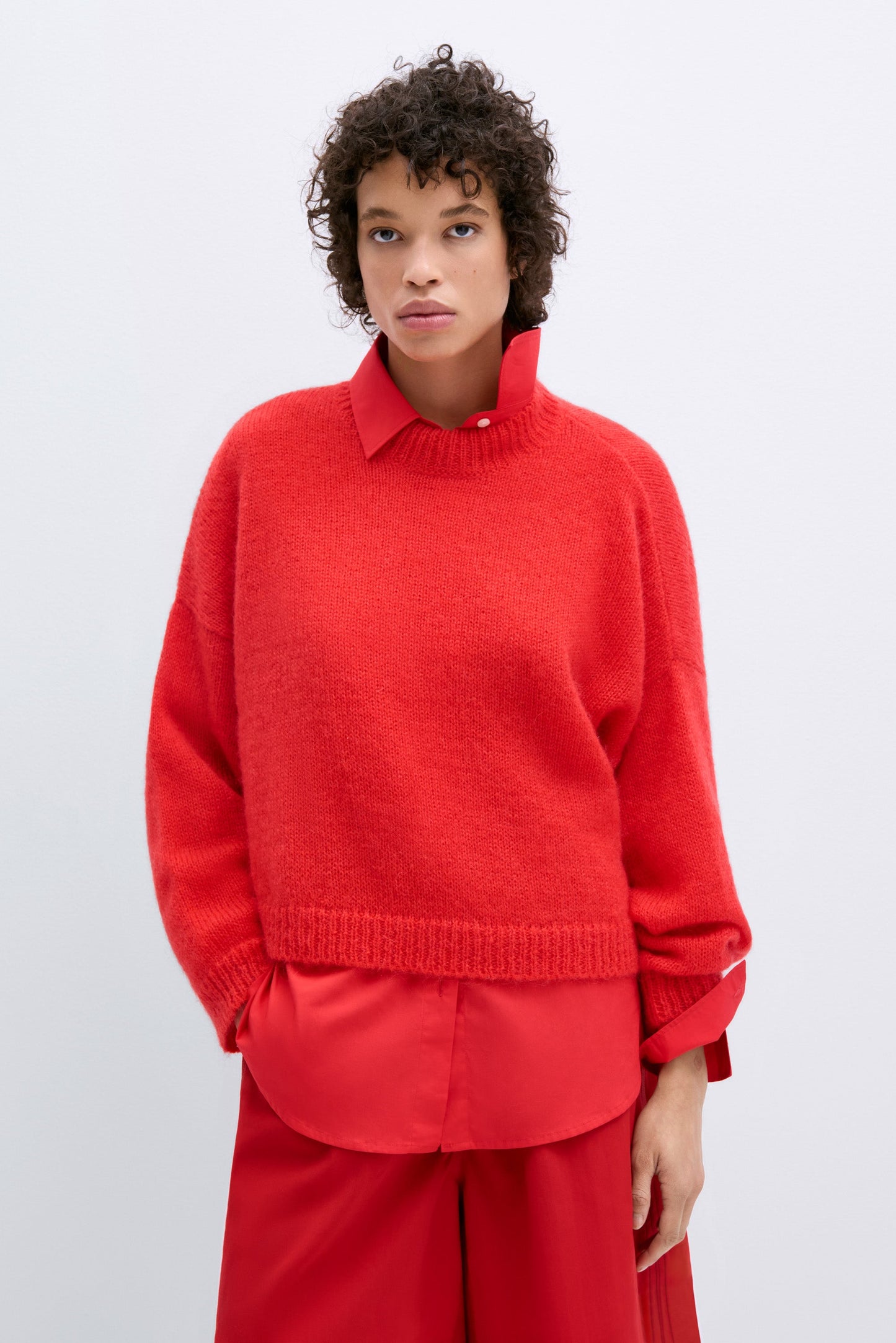 mohair sweater red