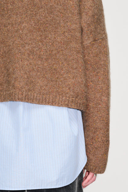 Aperto turtle sweater beige orange melange